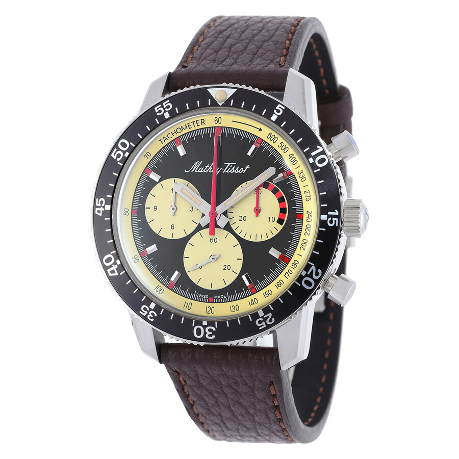 Mathey-Tissot 1968 Chronograph Automatic Black Dial Men's Watch