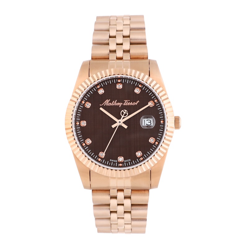 Mathey-Tissot Mathey II Quartz Brown Dial 40 mm Watch  display picture 3