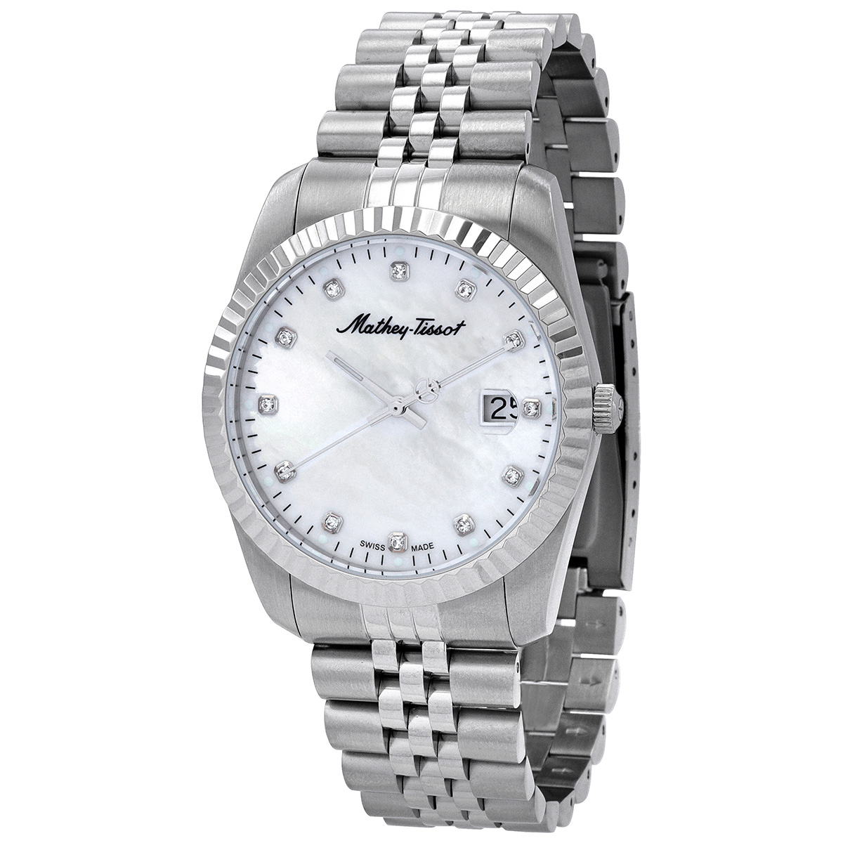 Mathey-Tissot Mathey II Quartz Crystal Mother of Pearl Dial Men's Watch H710AI