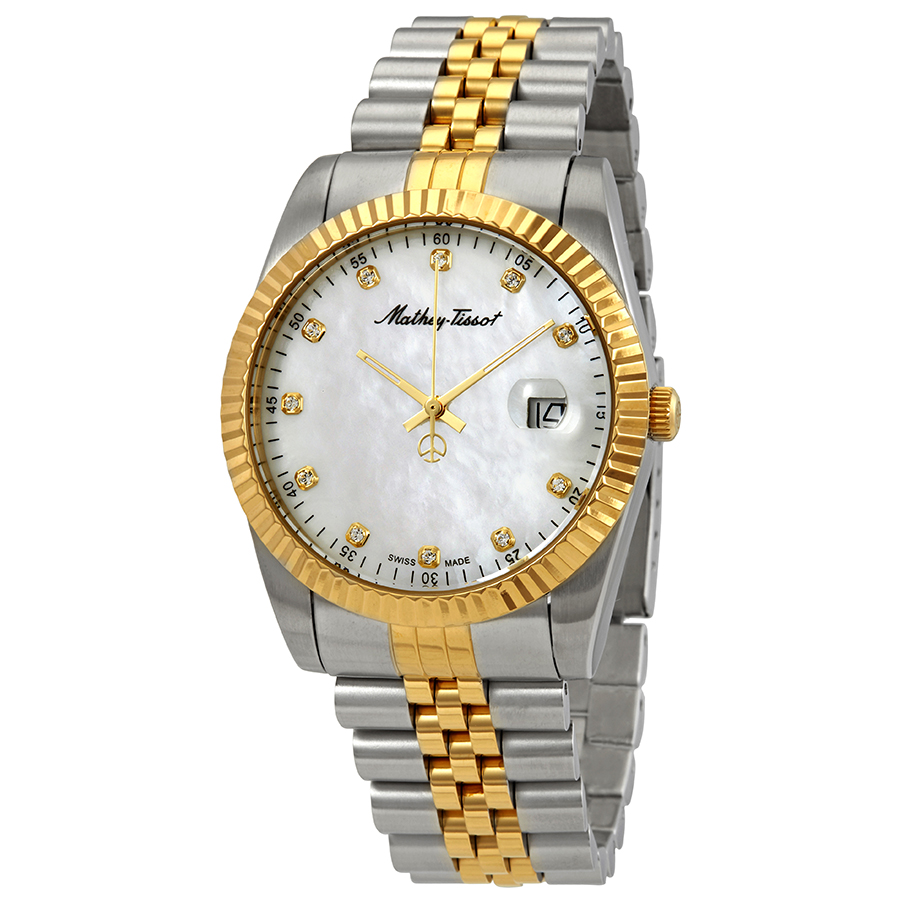Mathey-Tissot Mathey II Quartz Crystal Mother of Pearl Dial Men's Watch H710BI