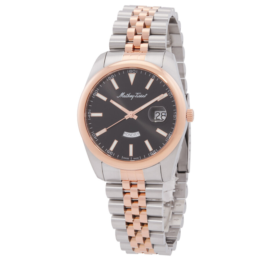 Mathey-Tissot Mathy Day-Date Quartz Black Dial Men's Watch H510RS