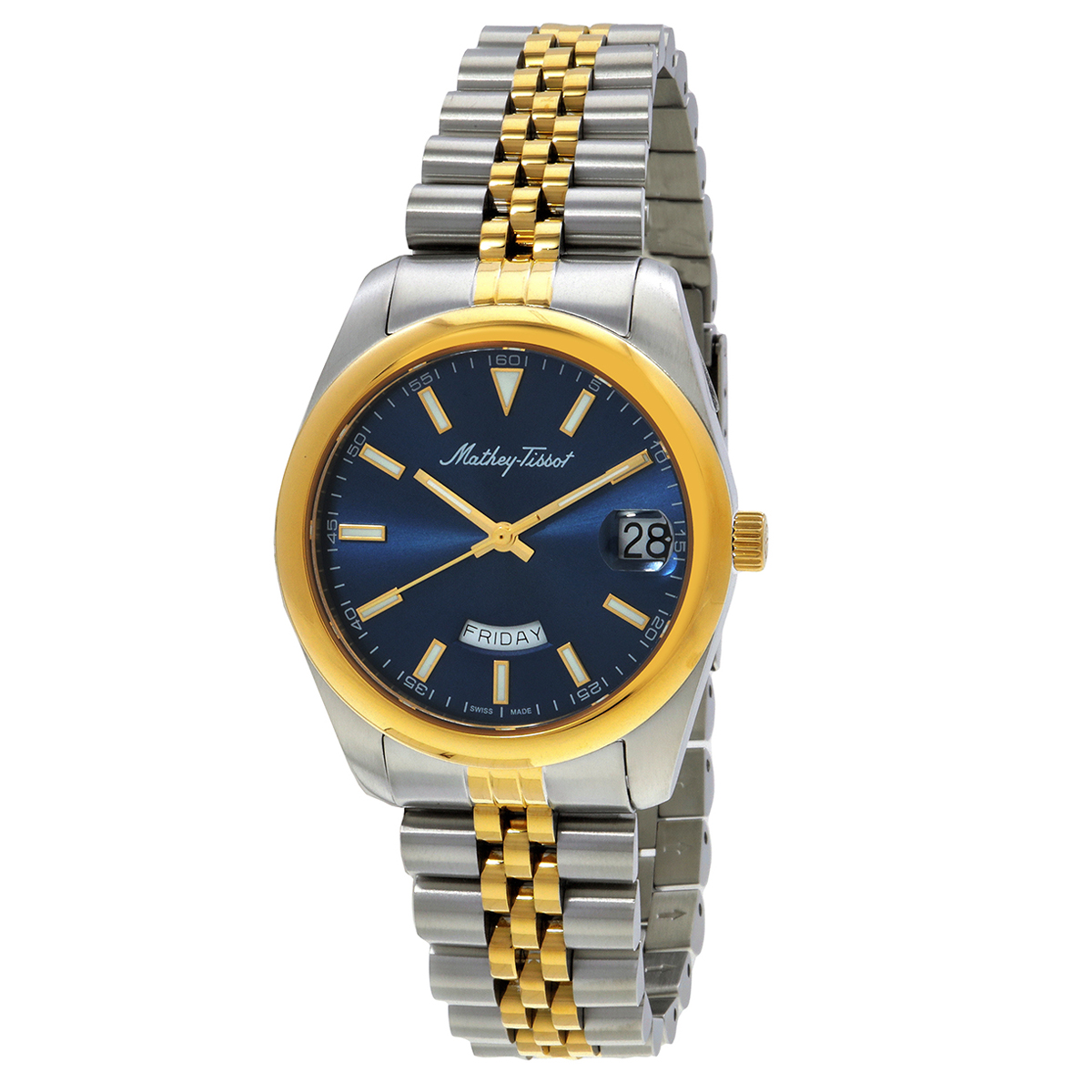 Mathey-Tissot Mathy Day-Date Quartz Blue Dial Ladies Watch D510BBU
