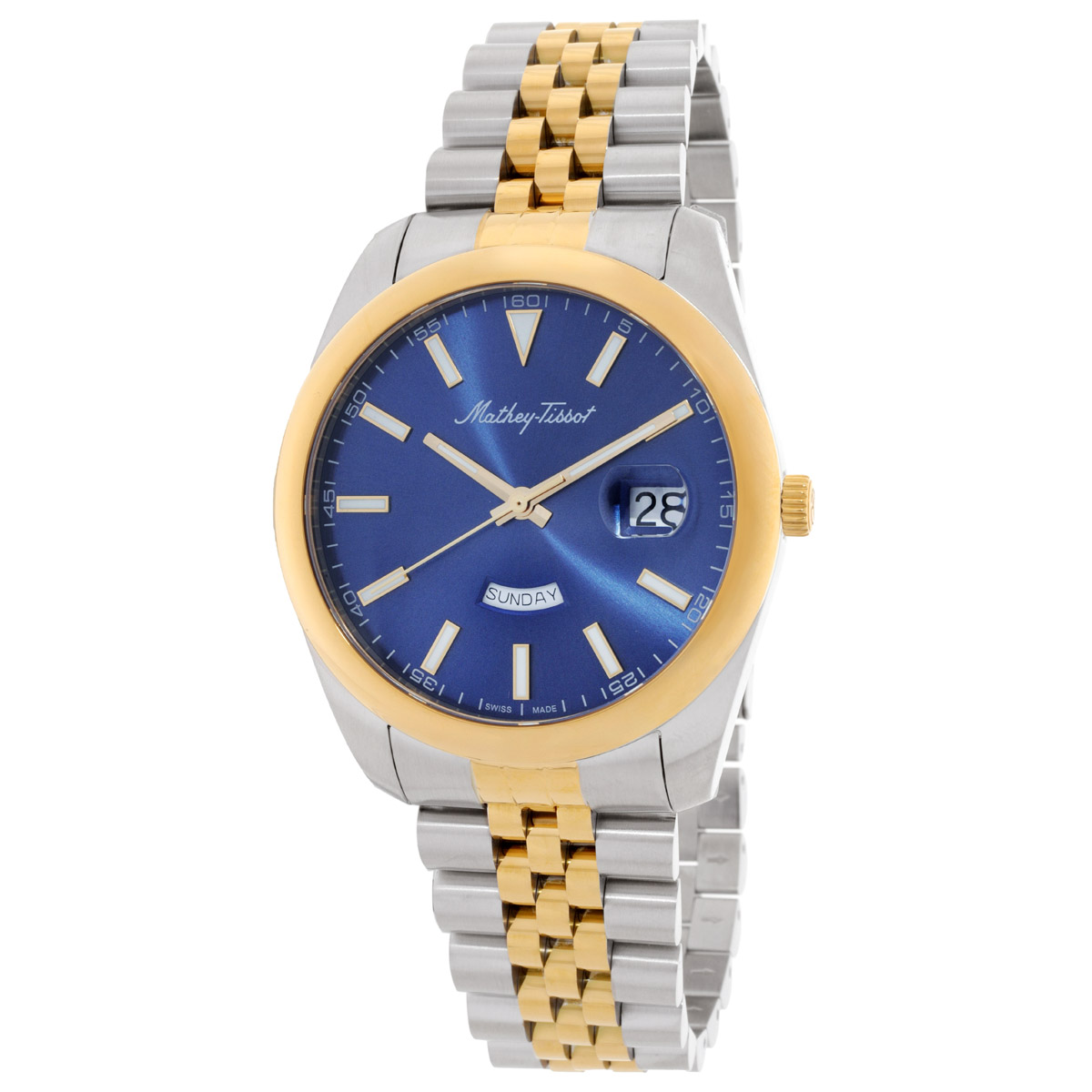Mathey-Tissot Mathy Day-Date Quartz Blue Dial Men's Watch H510BBU