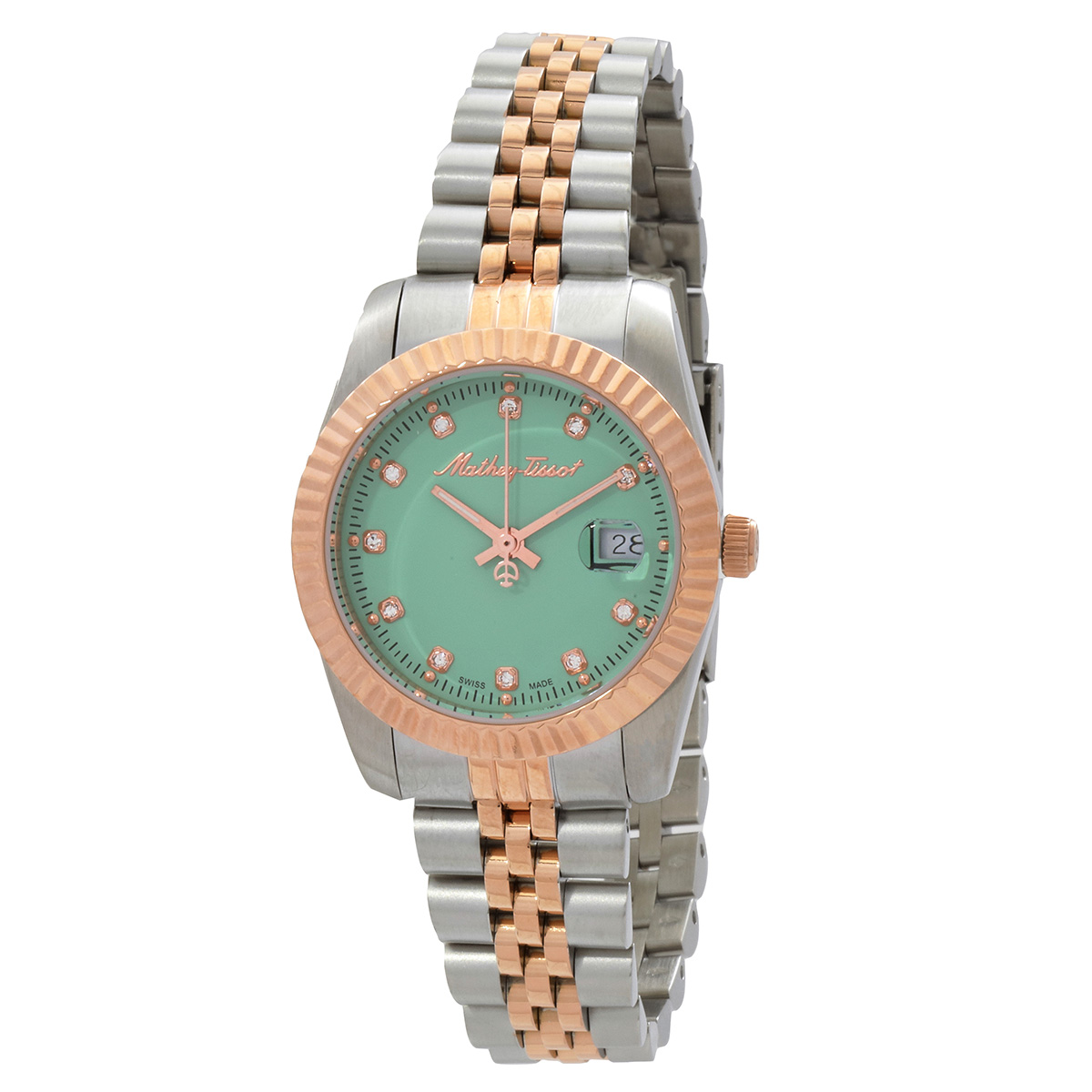 Mathey-Tissot Mathy III Quartz Green Dial Ladies Watch D810RV