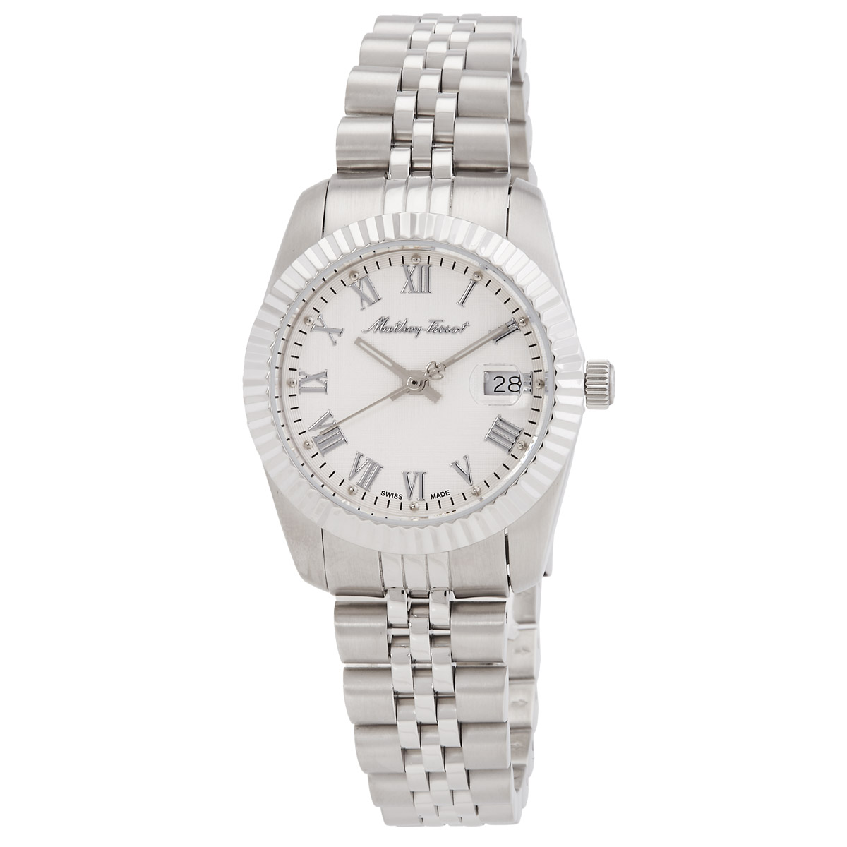 Mathey-Tissot Mathy III Roman Quartz White Dial Ladies Watch 