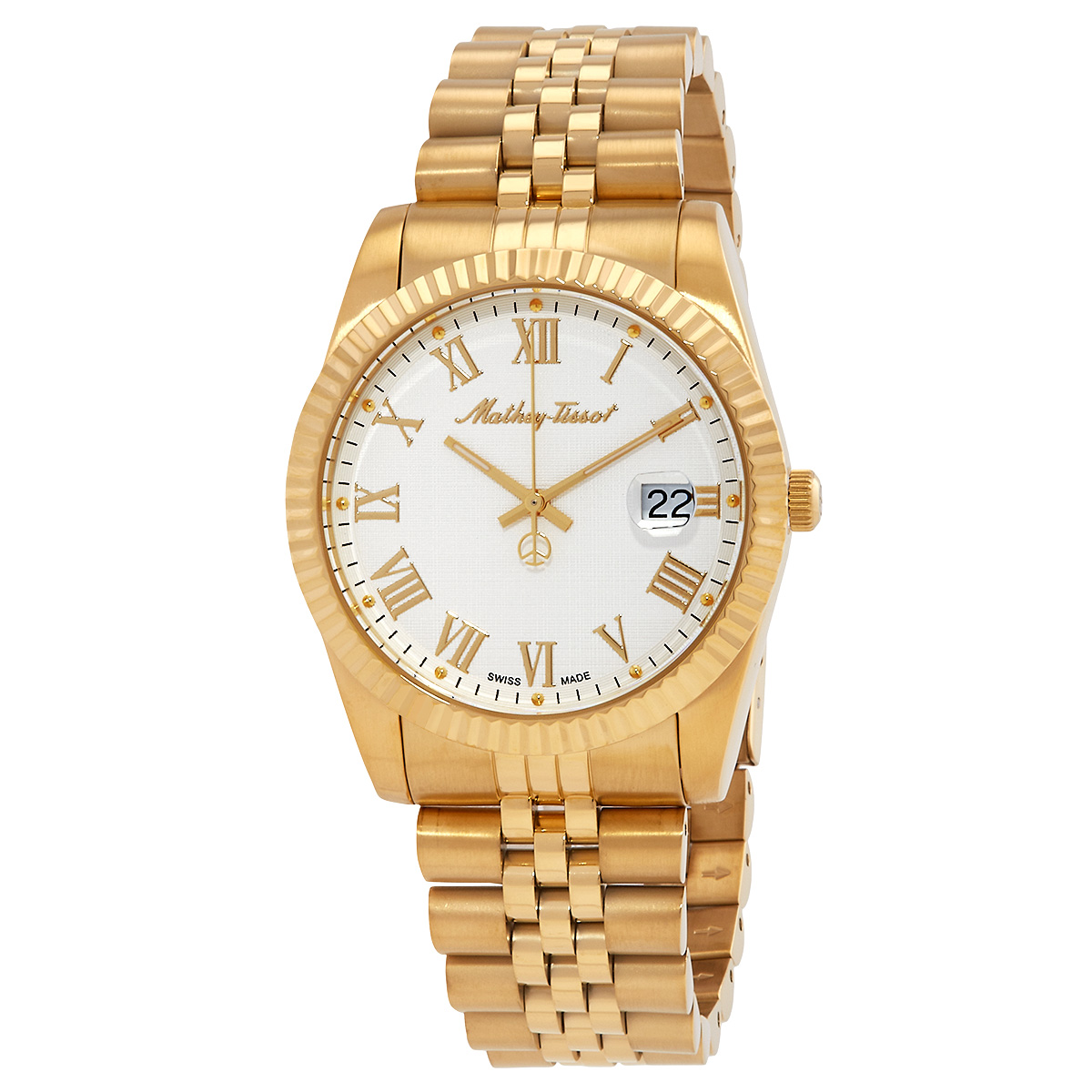 Mathey-Tissot Mathy III Roman White Dial Unisex Watch H810PBRI