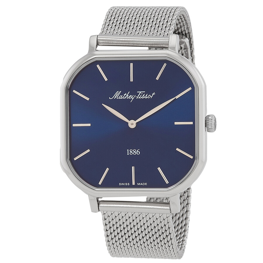 Mathey-Tissot Monsoon Square Quartz Blue Dial Men's Watch