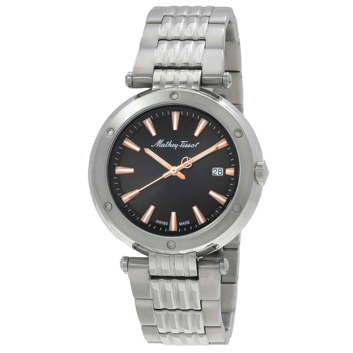 Mathey-Tissot Neptune Quartz Black Dial Men's Watch H912RRN