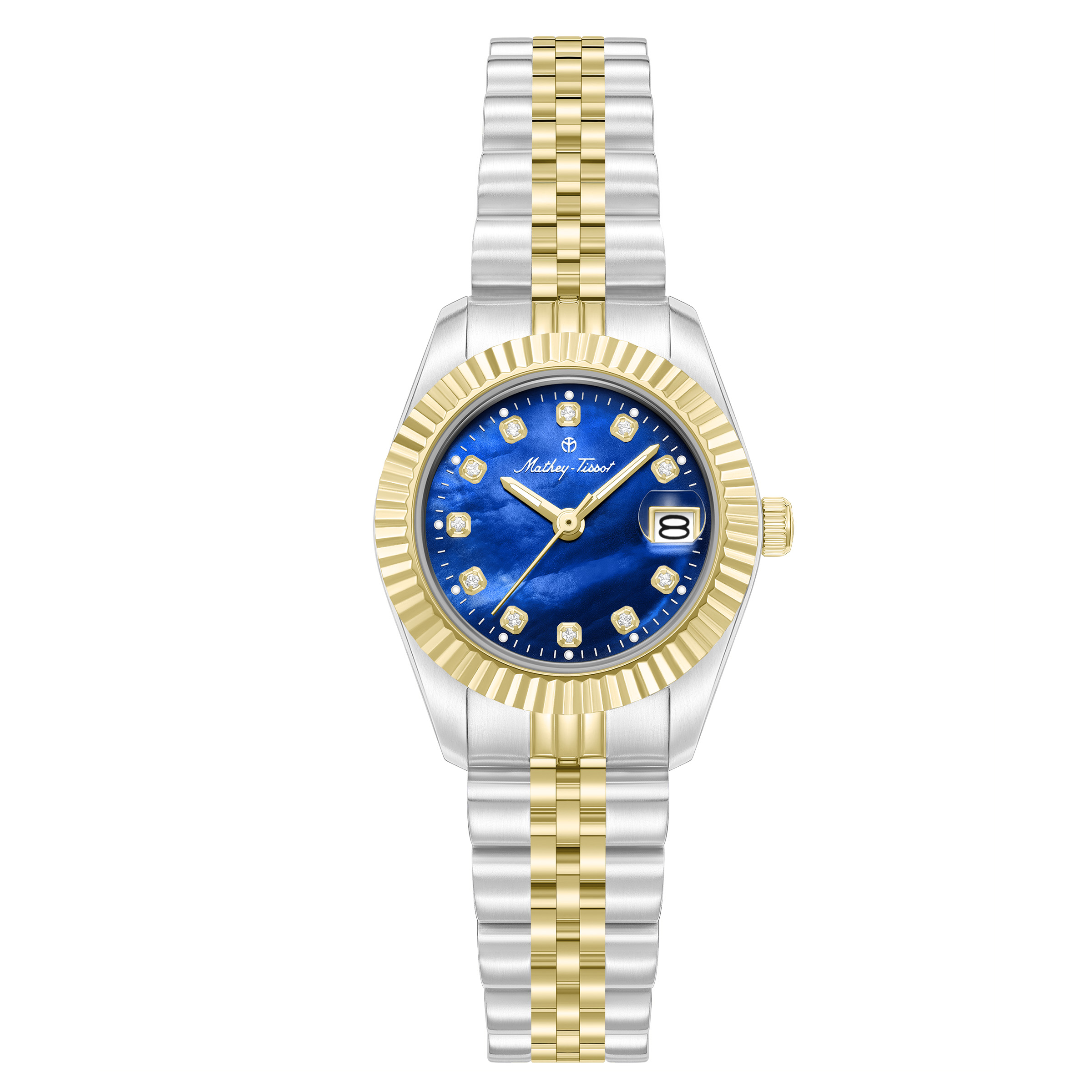 Mathey-Tissot Quartz Blue Mother of Pearl Dial Ladies Watch