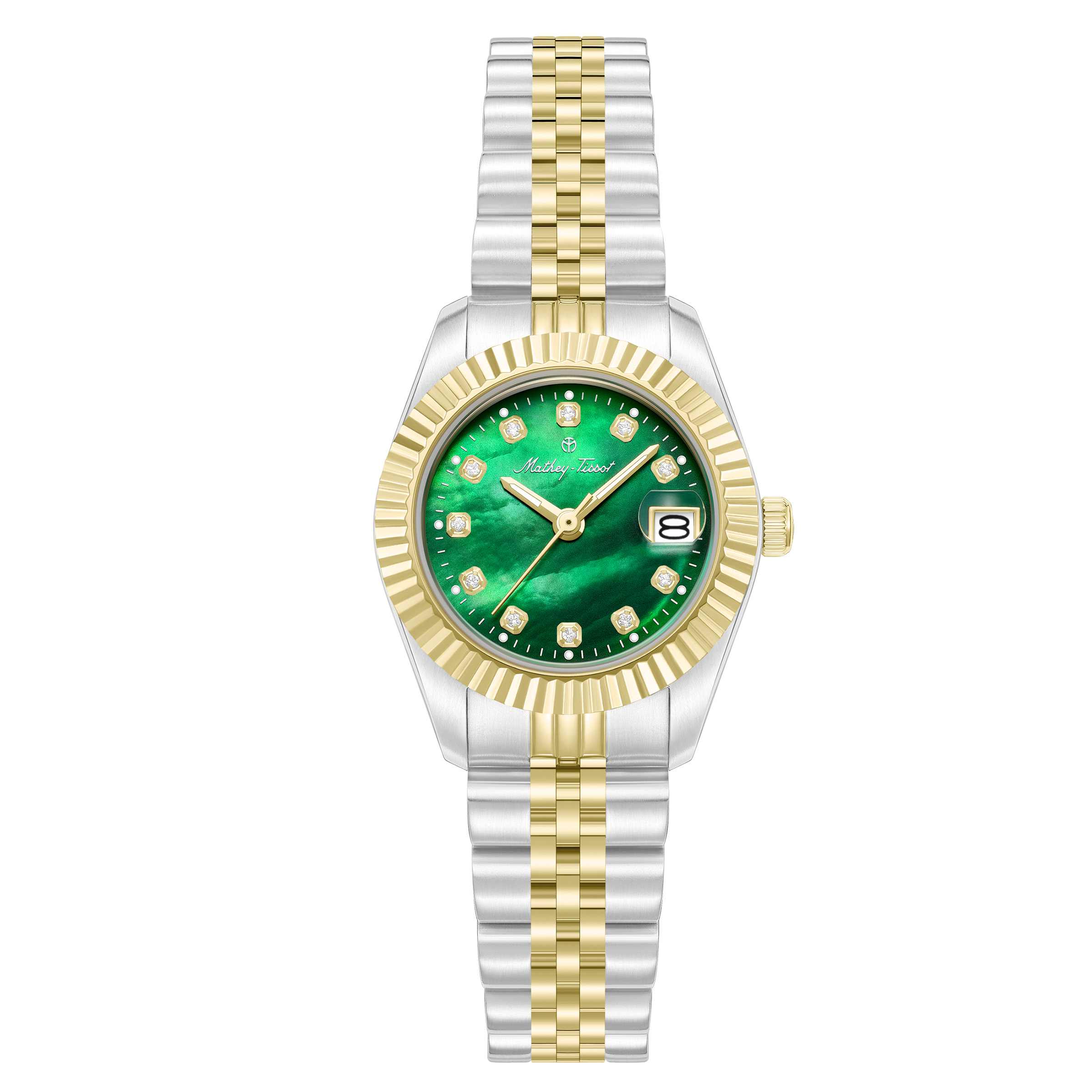 Mathey-Tissot Quartz Green Mother of Pearl Dial Ladies Watch