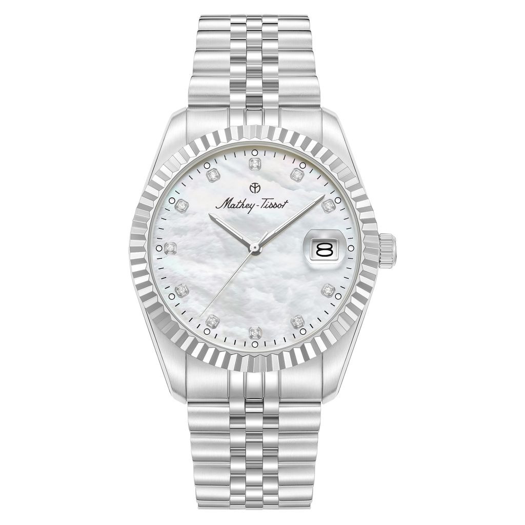 Mathey-Tissot Quartz White Mother of Pearl Dial Men's Watch