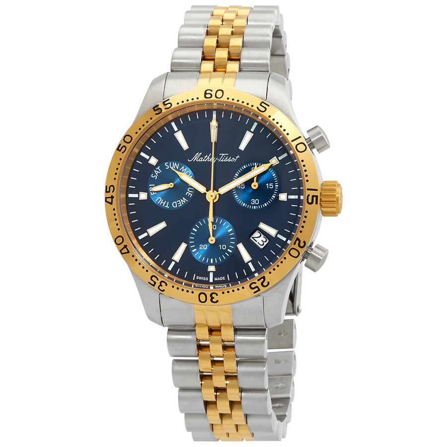 メンズウェア MASTERPIECE Mathey-Tissot Type 22 Chronograph Quartz Blue Dial Men's Watch