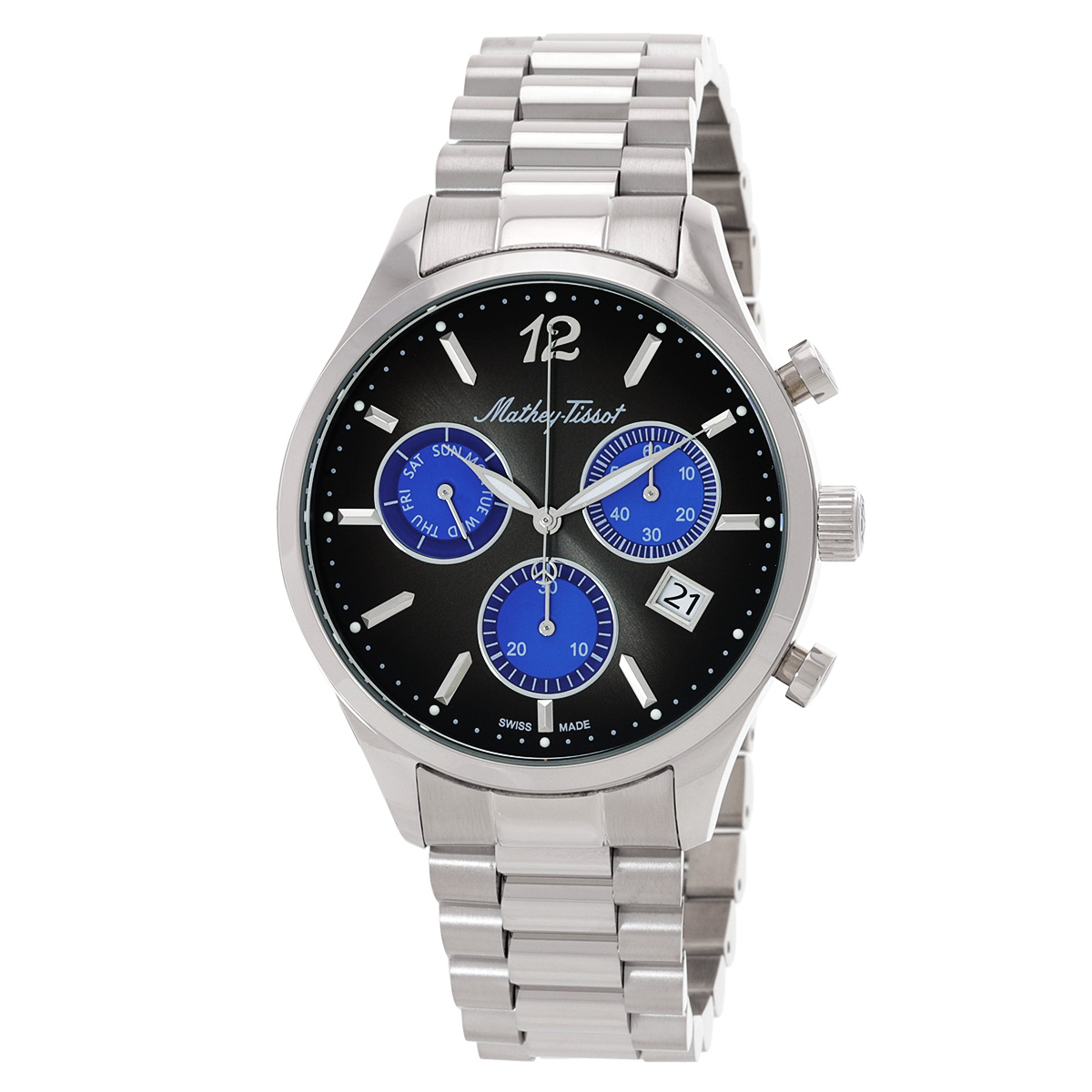 Tissot chrono腕時計brightwin 2gether bright Mathey-Tissot Urban Chrono Chronograph Quartz Black Dial Men's