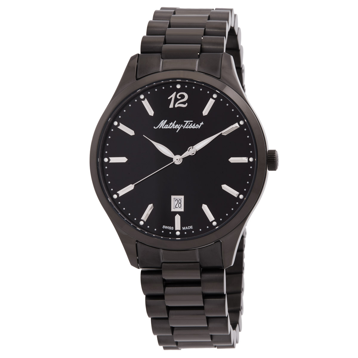 Mathey-Tissot Urban Metal Quartz Black Dial Men's Watch H411MNN