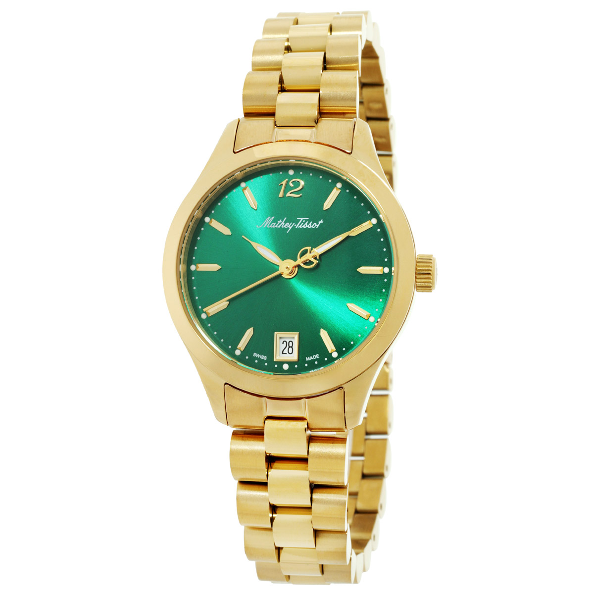 Mathey-Tissot Urban Metal Quartz Green Dial Ladies Watch D411MPV