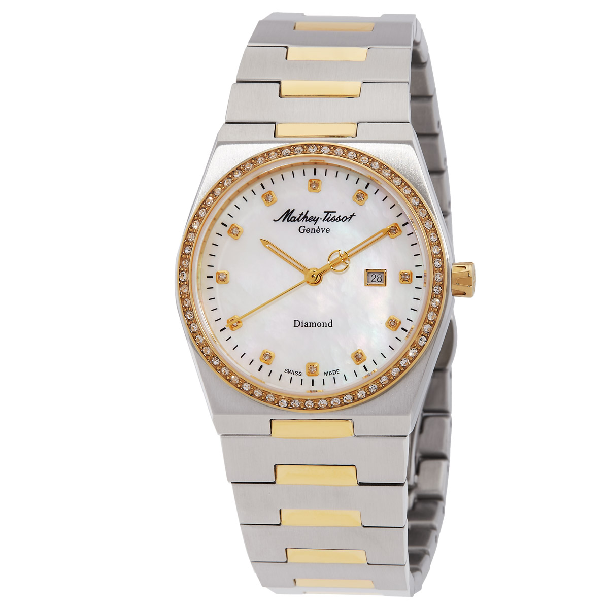 Mathey-Tissot Zeus Lady Diamond Quartz White Dial Ladies Watch