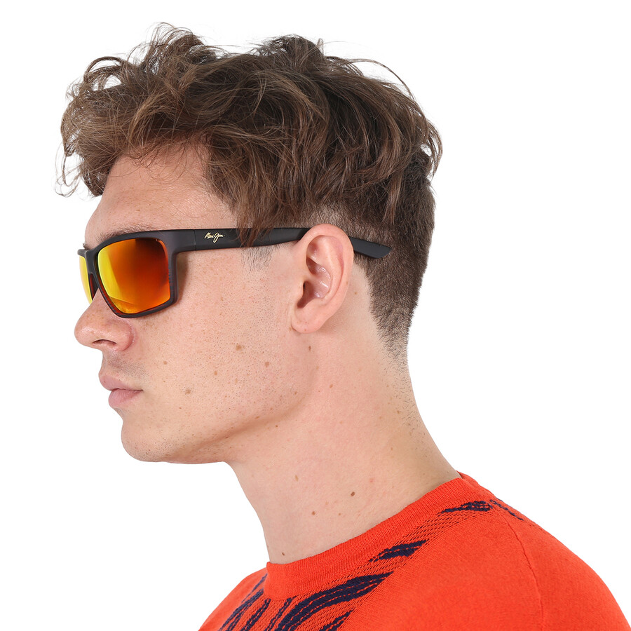 Maui Jim Alenuihaha Hawaii Lava Wrap Unisex Sunglasses Rm839-07c 64