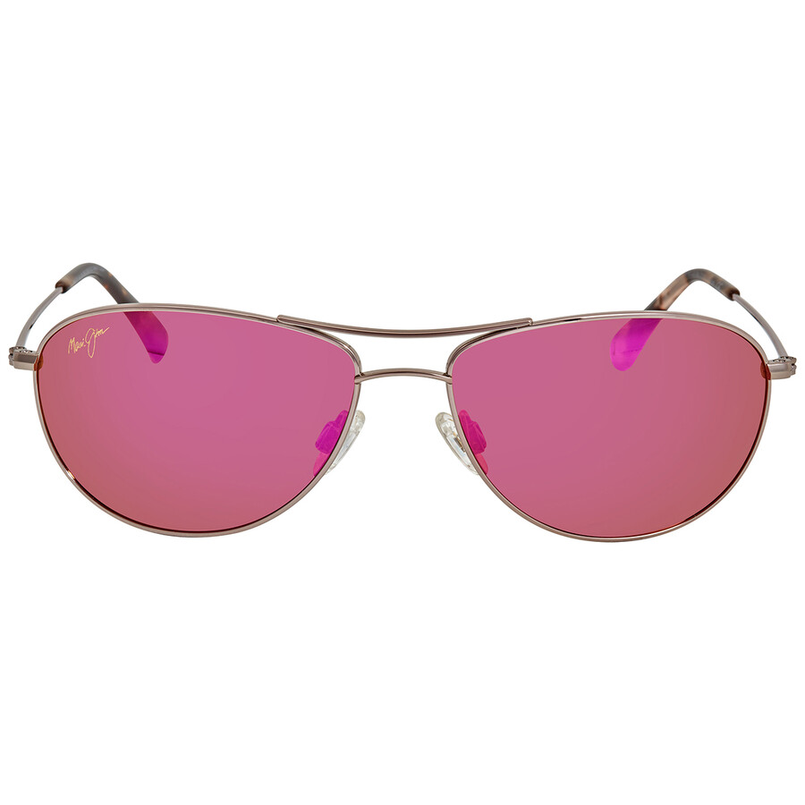 Maui Jim Baby Beach Maui Sunrise Pilot Ladies Sunglasses P245-16r 56 In Gold / Rose / Rose Gold