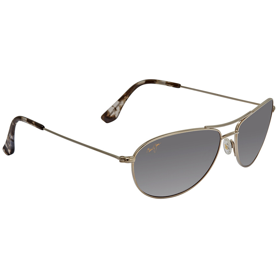 Maui Jim Baby Beach Nuetral Grey Pilot Unisex Sunglasses Gs245-17 56 In Grey / Silver