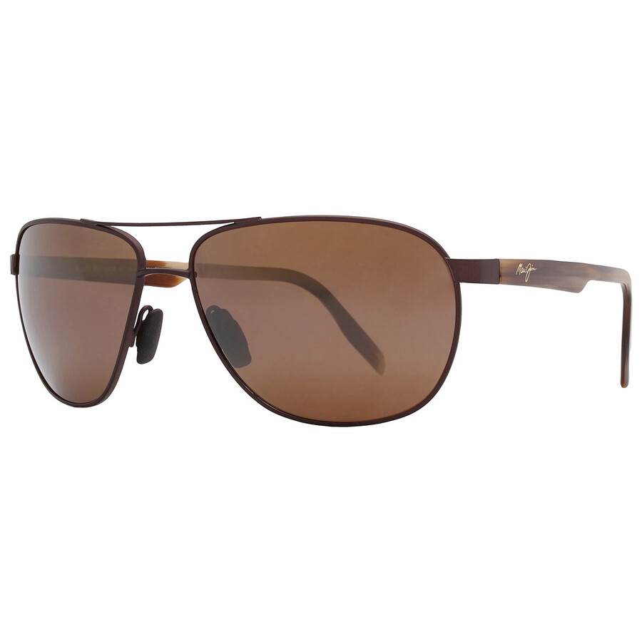 Maui Jim Castles Hcl Bronze Pilot Unisex Sunglasses H728-01m 61 In Bronze / Chocolate