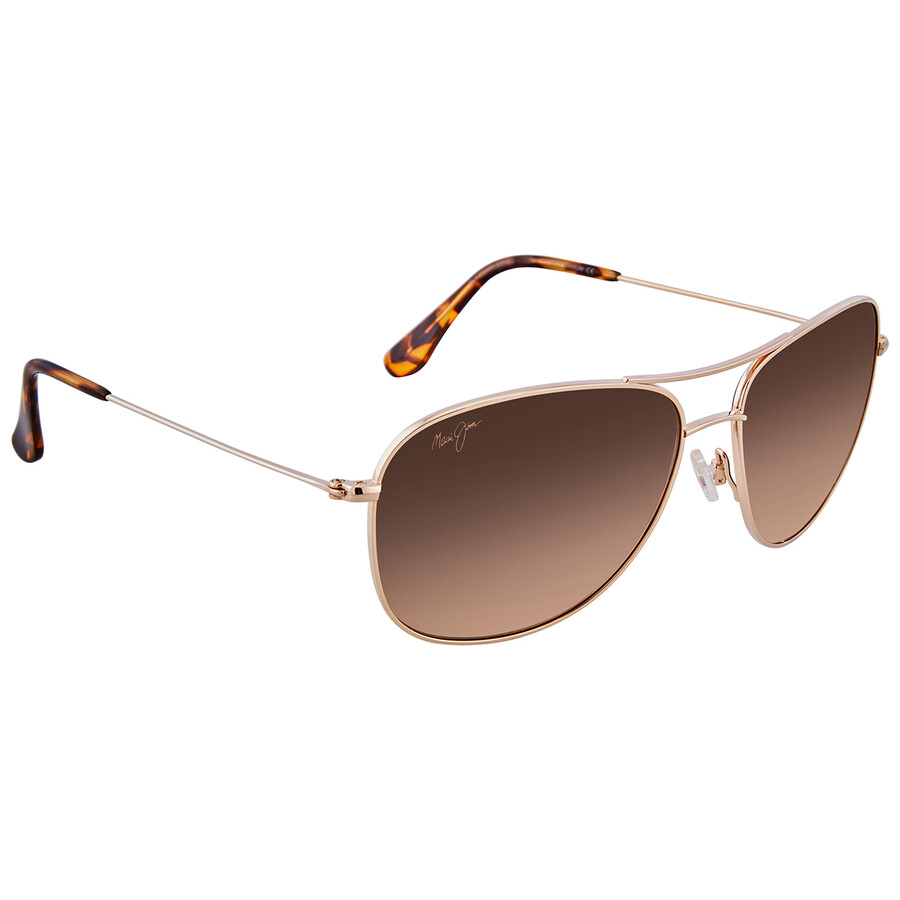 Maui Jim Cliff House Hcl Bronze Pilot Unisex Sunglasses Hs247-16 59 In Brown