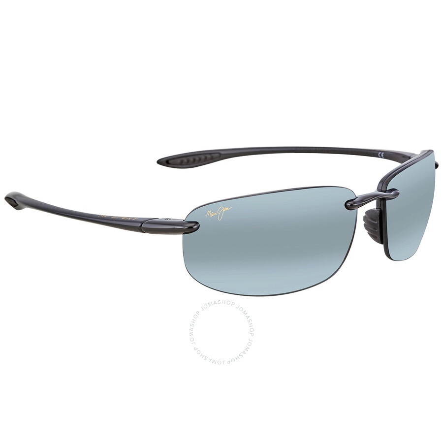 Maui Jim Ho'okipa Grey Oval Men's Sunglasses 407-02 64 In Black / Grey