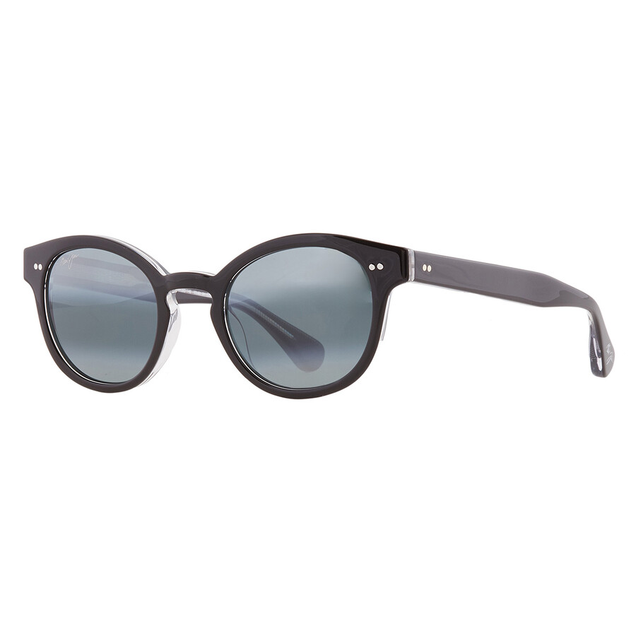 Maui Jim Joy Ride Neutral Grey Oval Unisex Sunglasses 841-02k 49 In Black / Grey