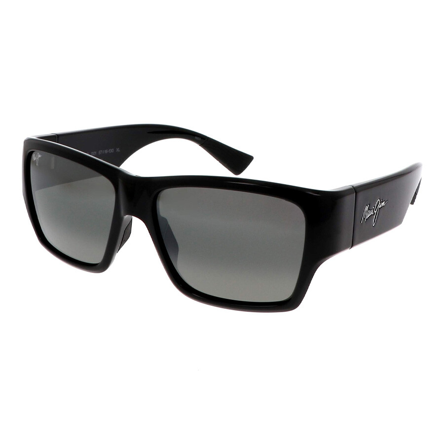 Maui Jim Ka'olu Neutral Grey Wrap Sunglasses 614-02 57 In Black