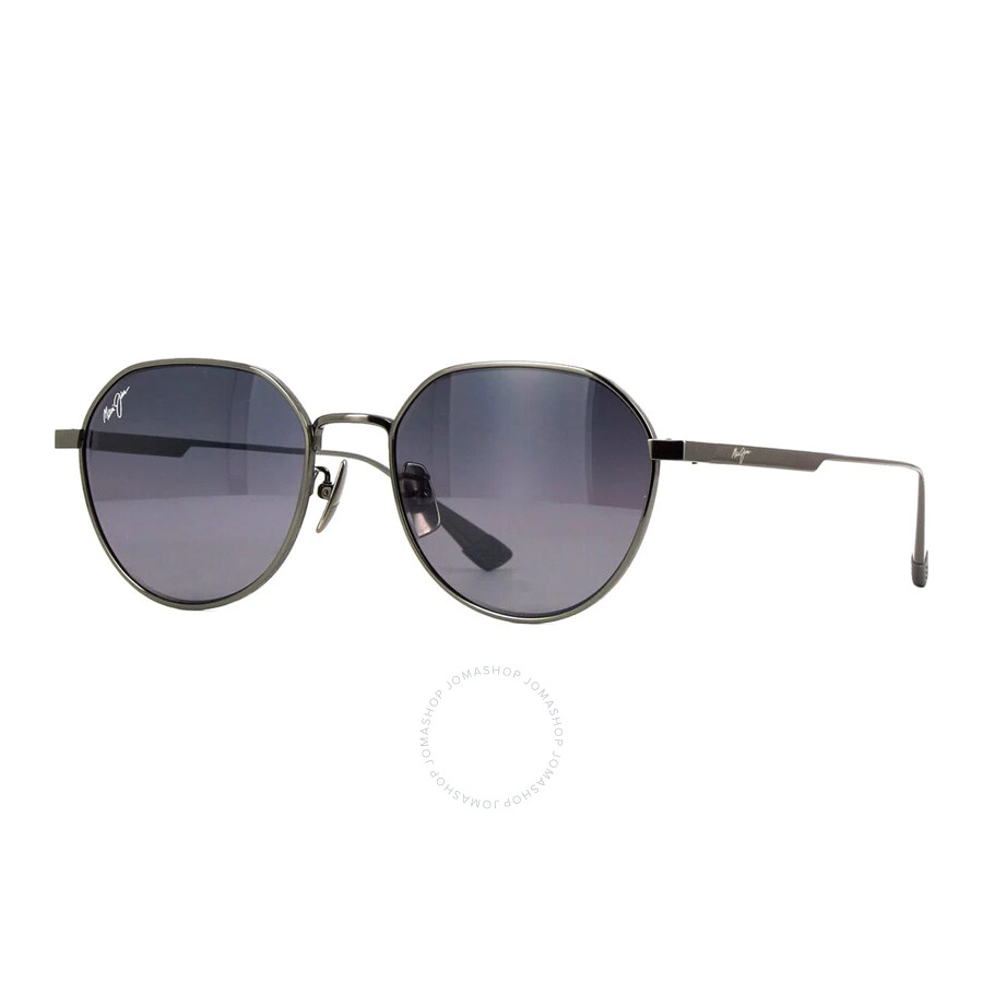 Maui Jim Kaulana Neutral Grey Round Unisex Sunglasses Gs627-17 55 In Blue