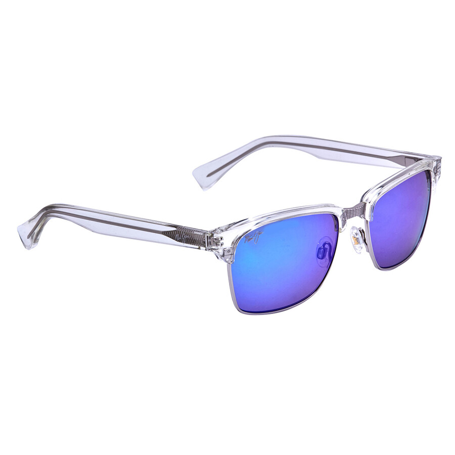 Maui Jim Kawika Blue Hawaii Square Unisex Sunglasses B257-05cr 54 In Blue