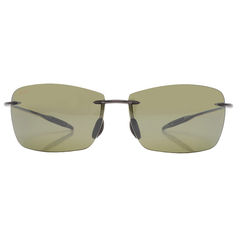 Maui Jim Lighthouse Maui Ht Rectangular Unisex Sunglasses Ht423-11 65 In Grey