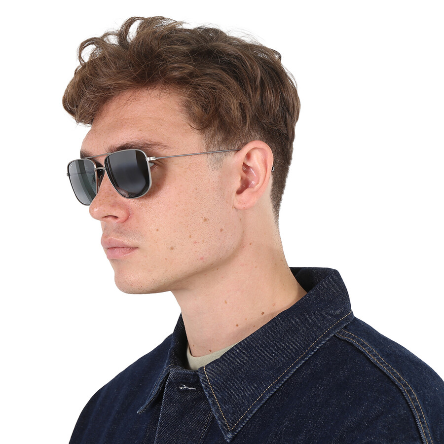 Maui Jim Mikioi Neutral Grey Navigator Titanium Men's Sunglasses 887-17 54 In Grey