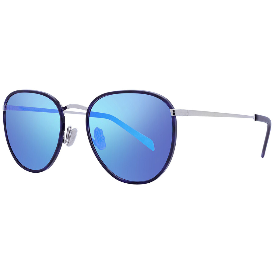 Maui Jim Noni Blue Hawaii Pilot Unisex Sunglasses B854-03 54 In Blue / Navy / Silver
