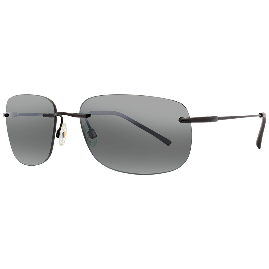 Maui Jim Ohai Neutral Grey Wrap Unisex Sunglasses 334-02 59 In Black / Grey