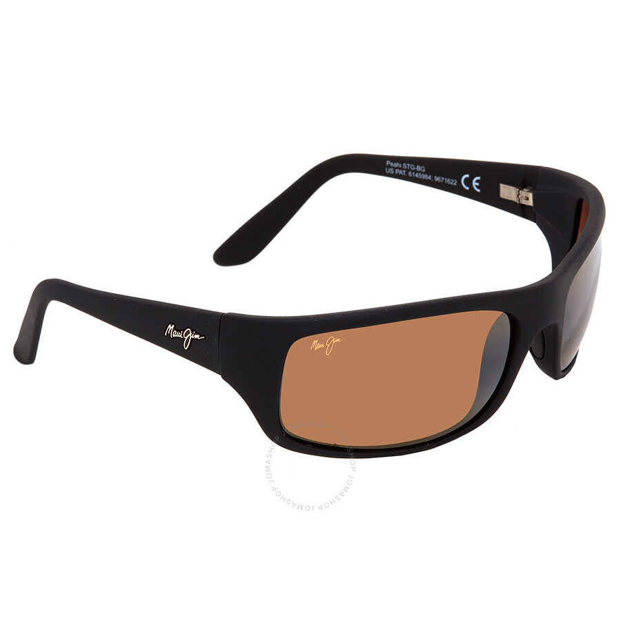 Maui Jim Peahi Hcl Bronze Wrap Unisex Sunglasses H202-2m 65 In Brown