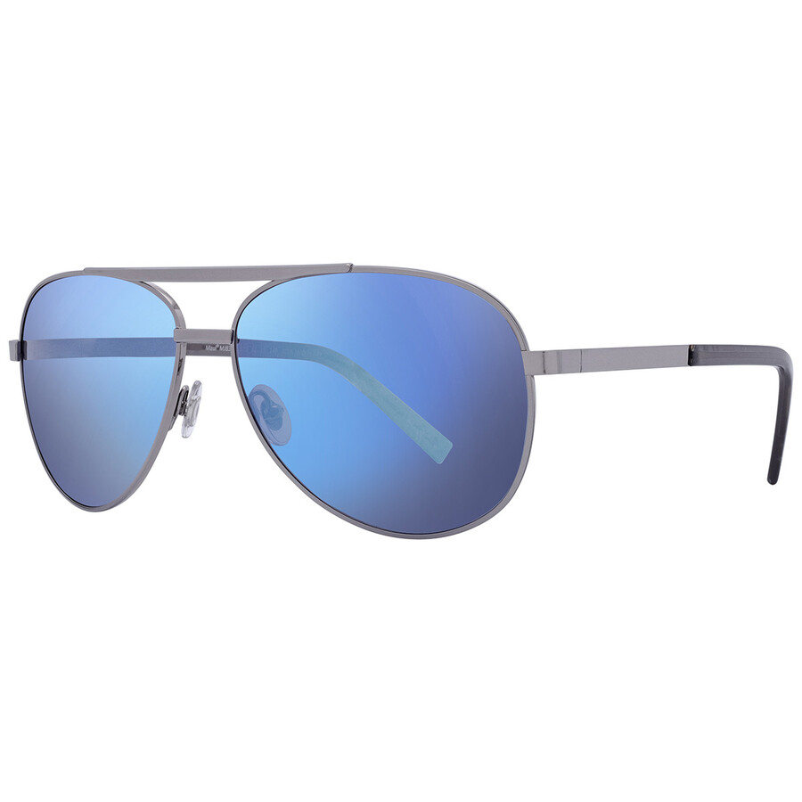 Maui Jim Seacliff Blue Hawaii Pilot Unisex Sunglasses B831-02d 61 In Blue