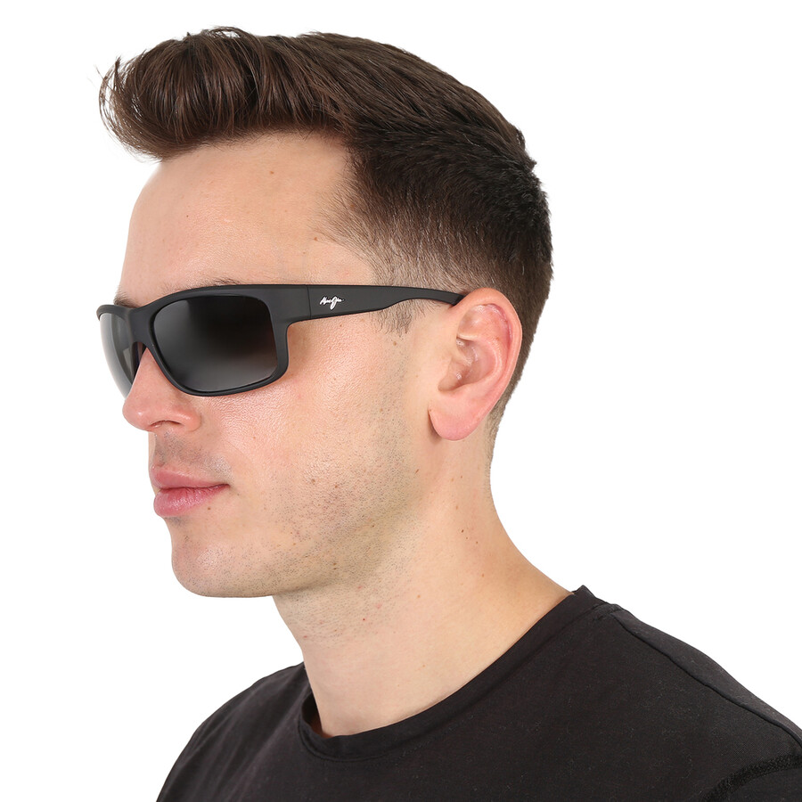 Maui Jim Southern Cross Neutral Grey Wrap Unisex Sunglasses 815-53b 63 In Black / Blue / Grey