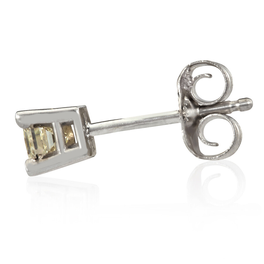 Maulijewels 0.25 Carat Natural Diamond ( G-h / Si1-si2 ) Princess Cut Women Stud Earrings In 14k Sol In White