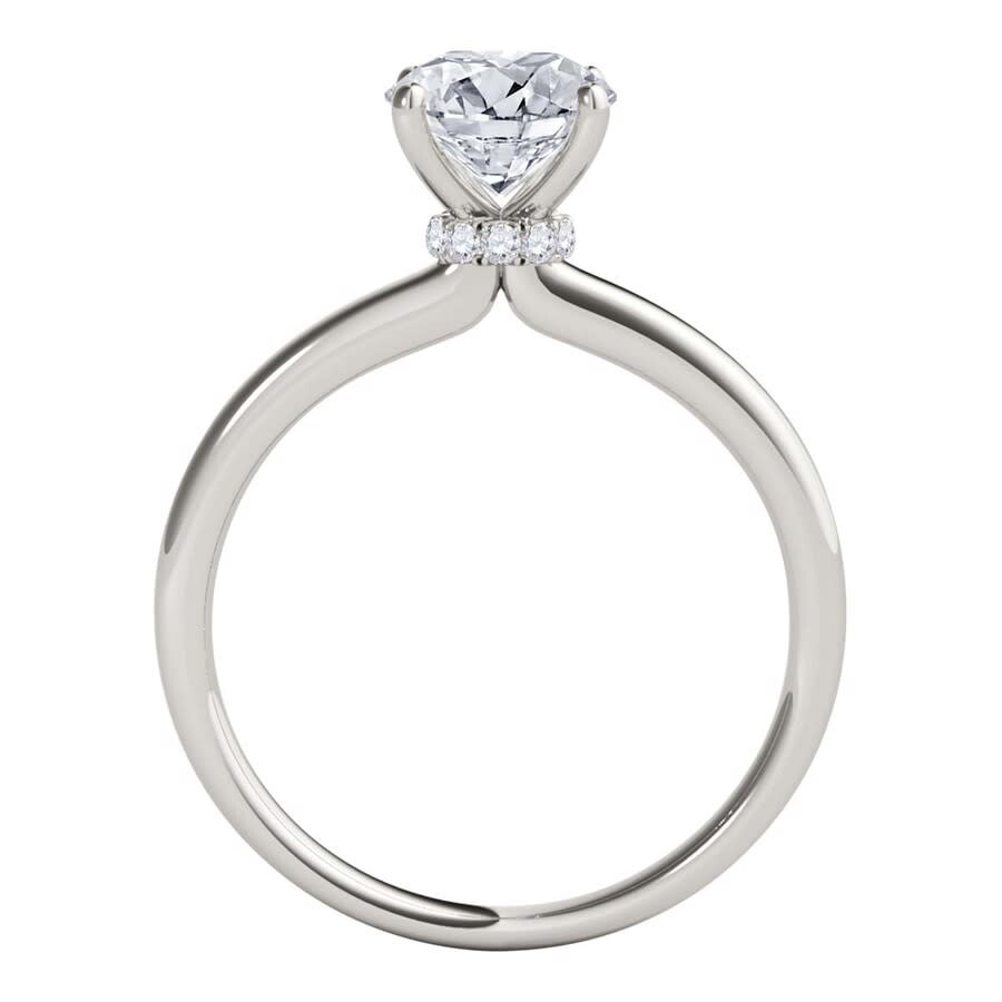 Shop Maulijewels 1.05 Carat Round White Diamond Solitaire Style Engagement Ring In 14k White Gold