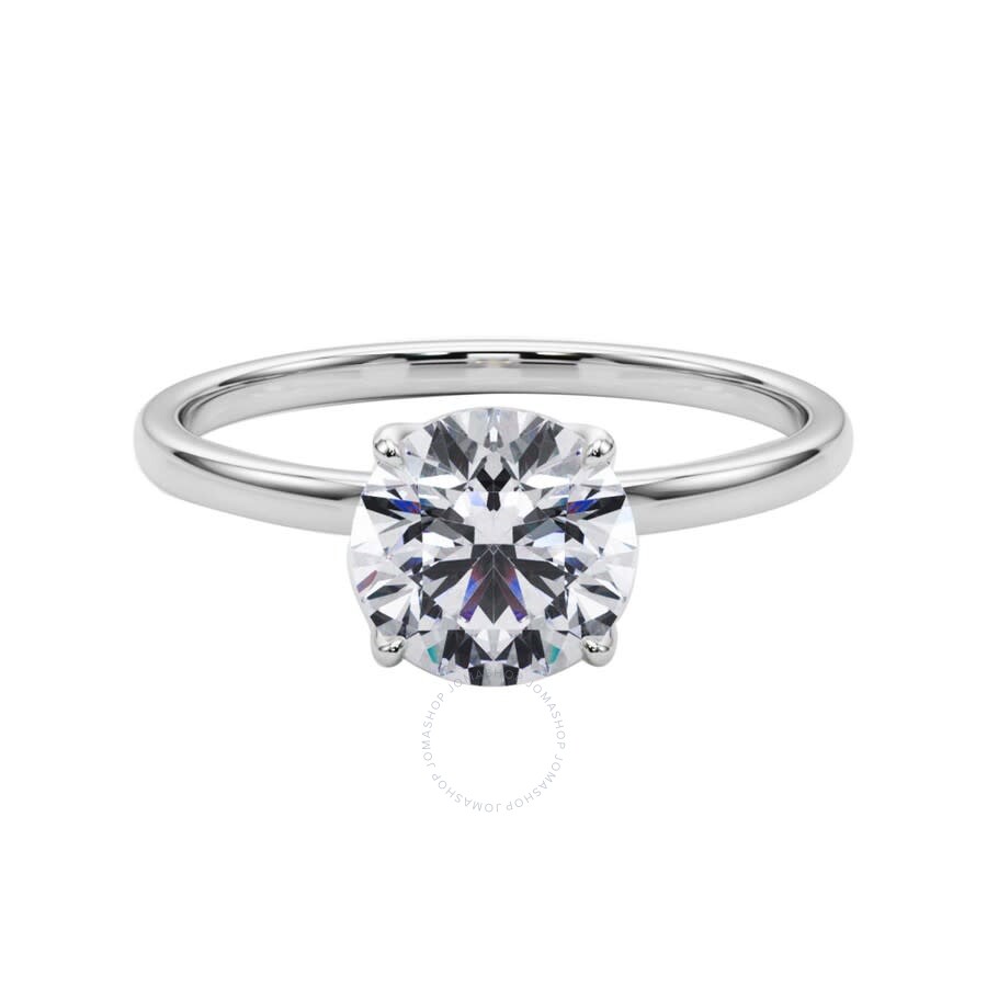Maulijewels 1.50 Carat Diamond Moissanite Solitaire Engagement Rings For Women In 10k White Gold Rin In White