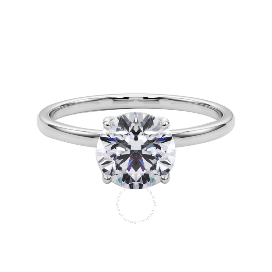 Shop Maulijewels 1.50 Carat Diamond Moissanite Solitaire Engagement Rings For Women In 10k White Gold Rin