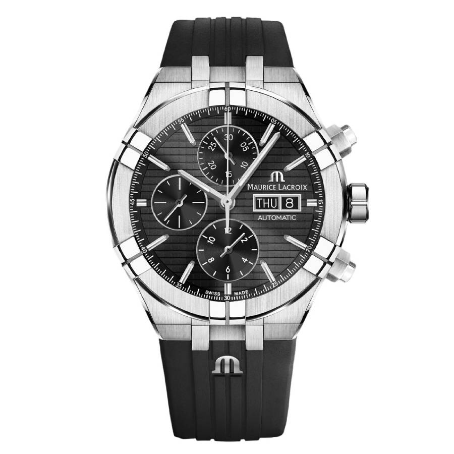 Maurice Lacroix Aikon Chronograph Automatic Black Dial Men's Watch AI6038-SS000-330-2