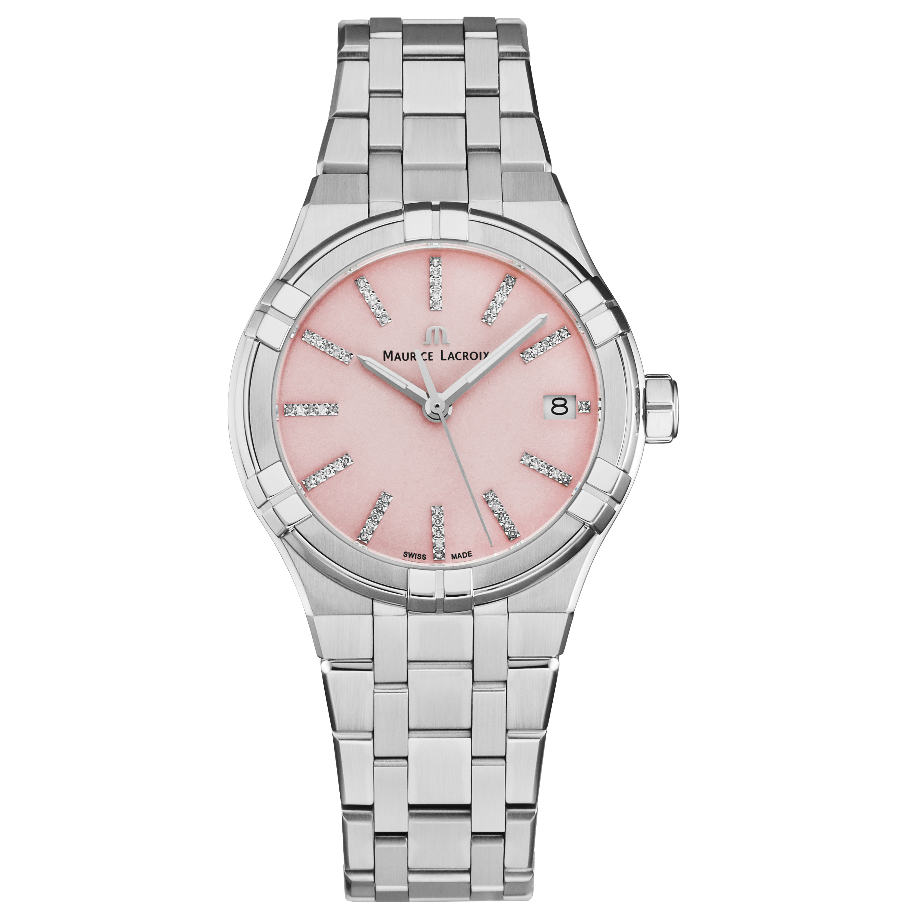 Maurice Lacroix Aikon Quartz Pink Dial Watch AI1106-SS002-550-1