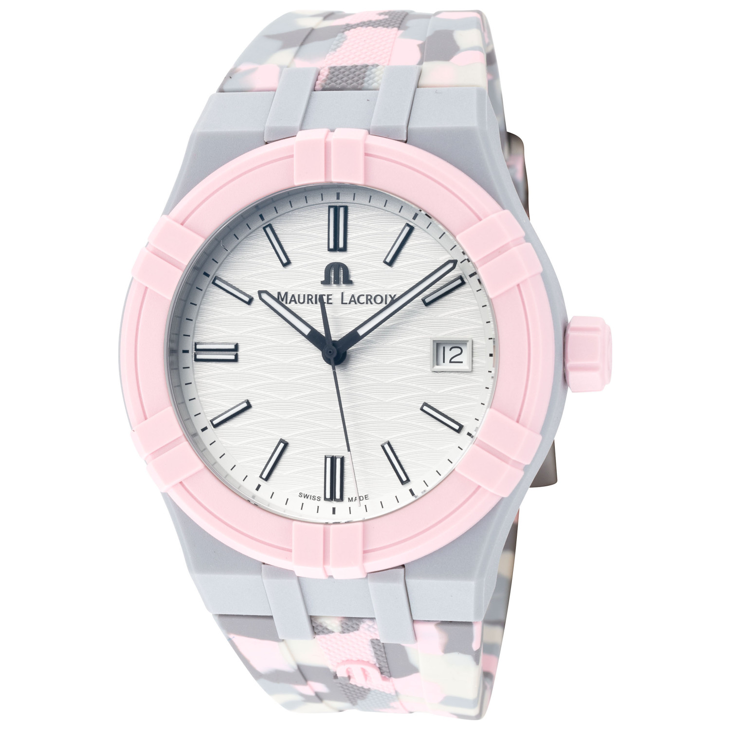 Maurice Lacroix Aikon Tide Camo Quartz White Dial Watch AI2008