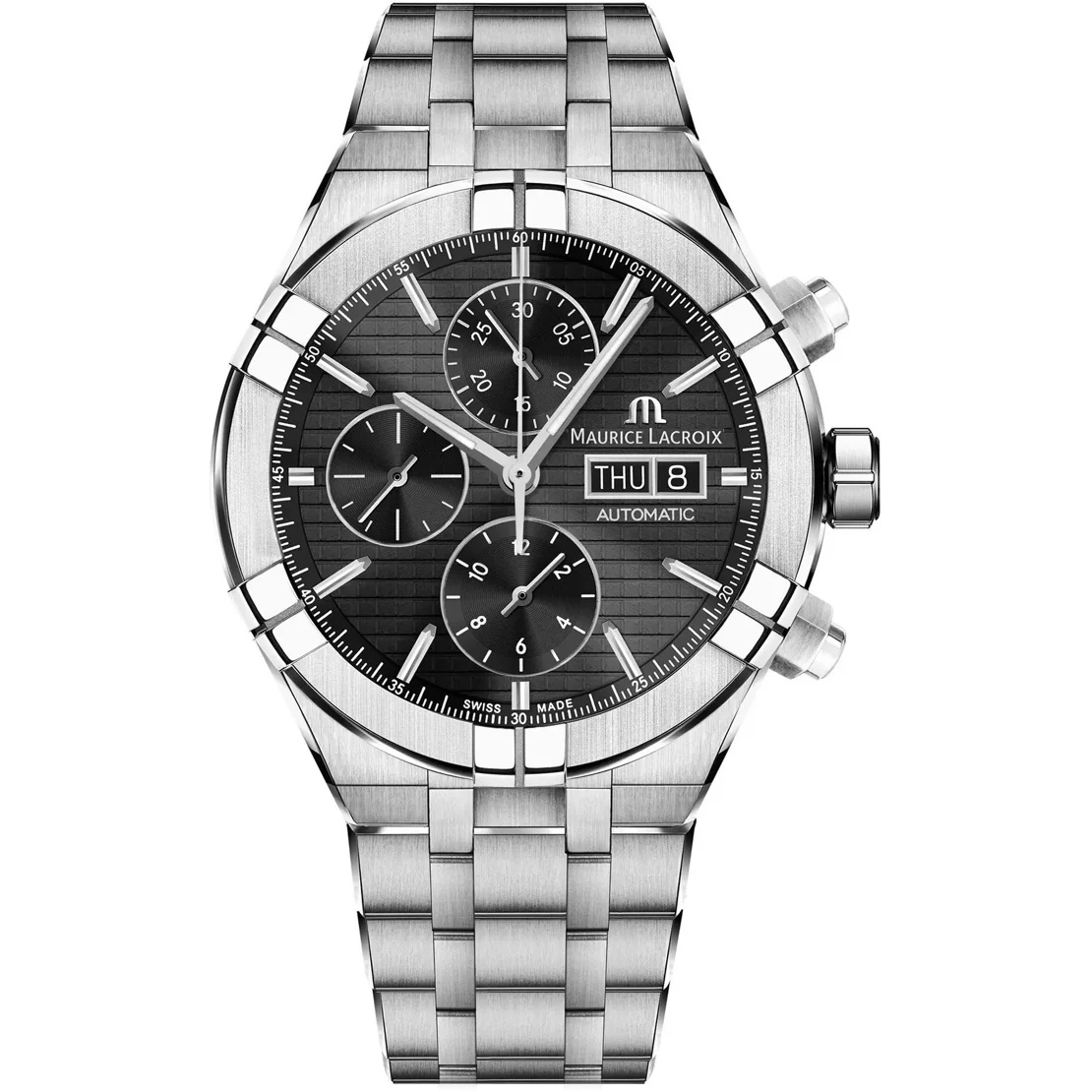Maurice Lacroix Chronograph Automatic Black Dial Men's Watch AI6038-SS002-330-2