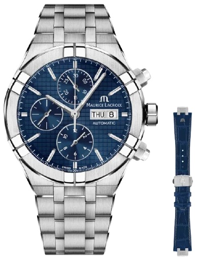 Maurice Lacroix Chronograph Automatic Blue Dial Men's Watch AI6038-SS002-430-2