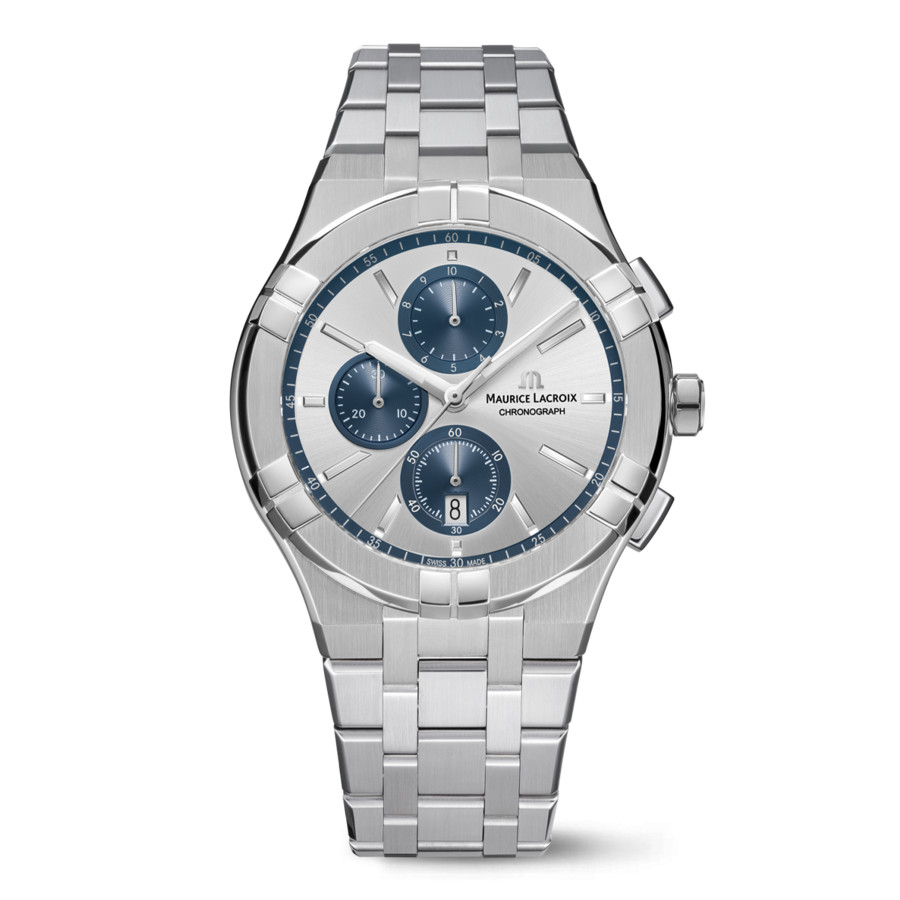 Maurice Lacroix Chronograph Silver-tone Dial Men's Watch AI118-SS002-230-1