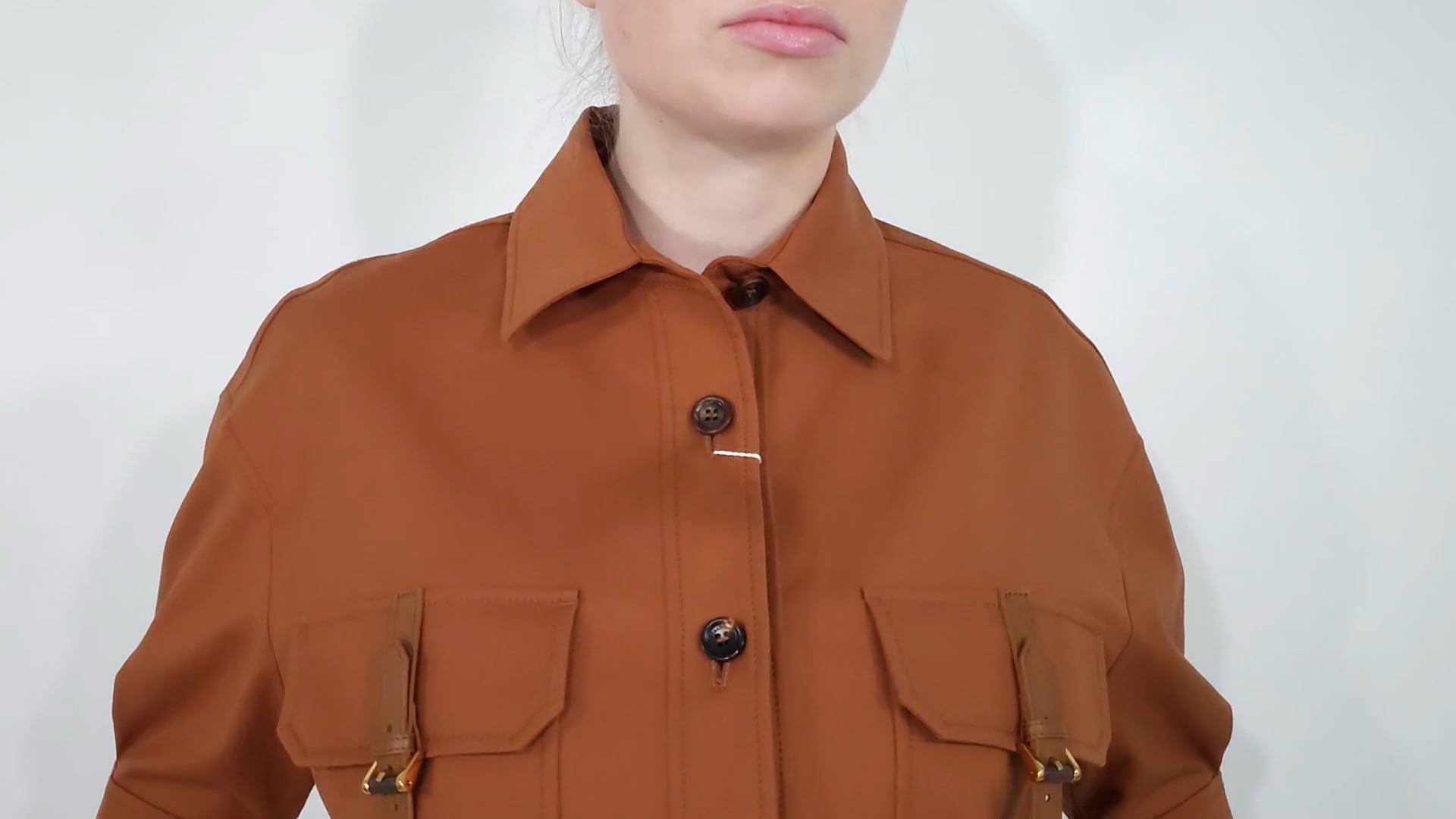 Max Mara Agiate Cropped Stretch-Cotton Jacket, Brand Size 40 (US