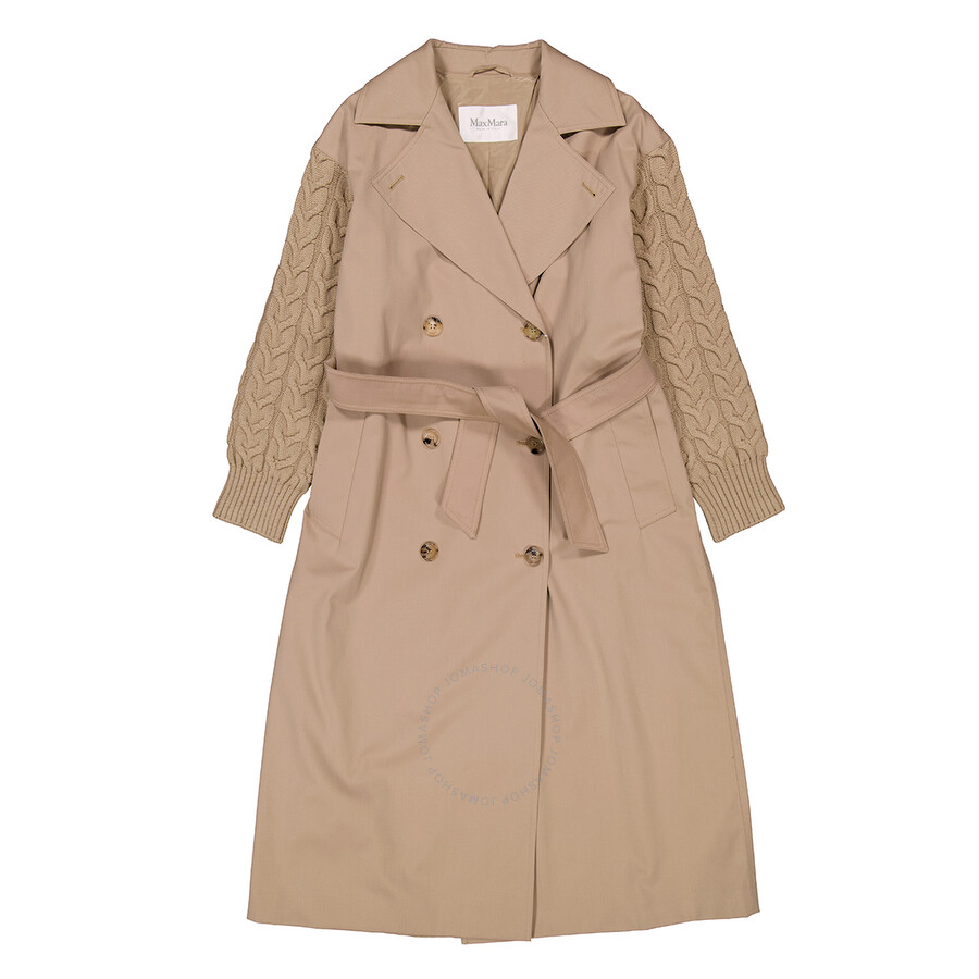 Max Mara Women's Gabardine Trench Coat In Yellow