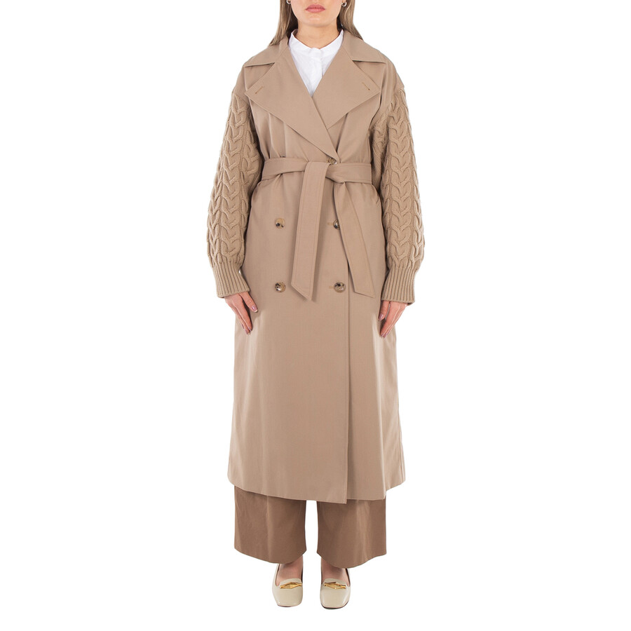 Cicladi Water-Repellent Gabardine Trench Coat